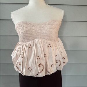 Zara eyelet cotton balloon, top